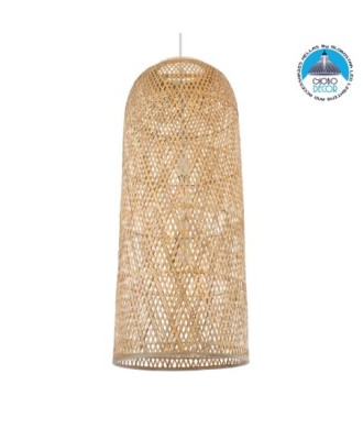 GLOBOSTAR® CALERO 01712 Boho Κρεμαστό Φωτιστικό Οροφής με Ντουί 1 x E27 AC 220-240V IP20 - Μπεζ - Μ40 x Π40 x Υ90cm